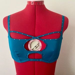 Agent Provocateur strappy teal bra